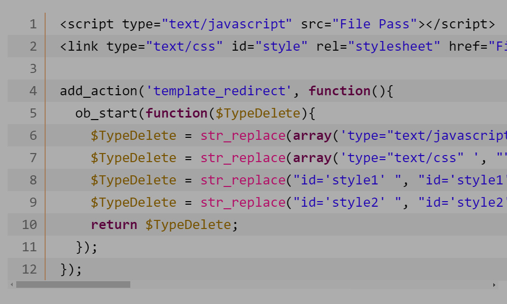 wordpressで出力されるコードのjavascriptとcssのtypeをカスタマイズ
